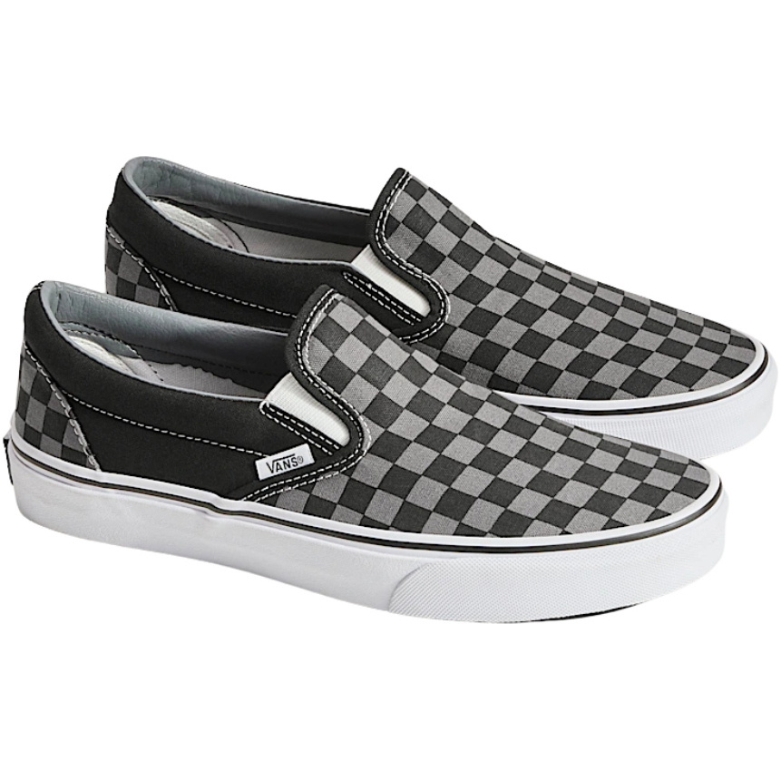 2026 Vans Classic Slip-on Shoes VN000EYEBPJ1 - Black / Pewter Check